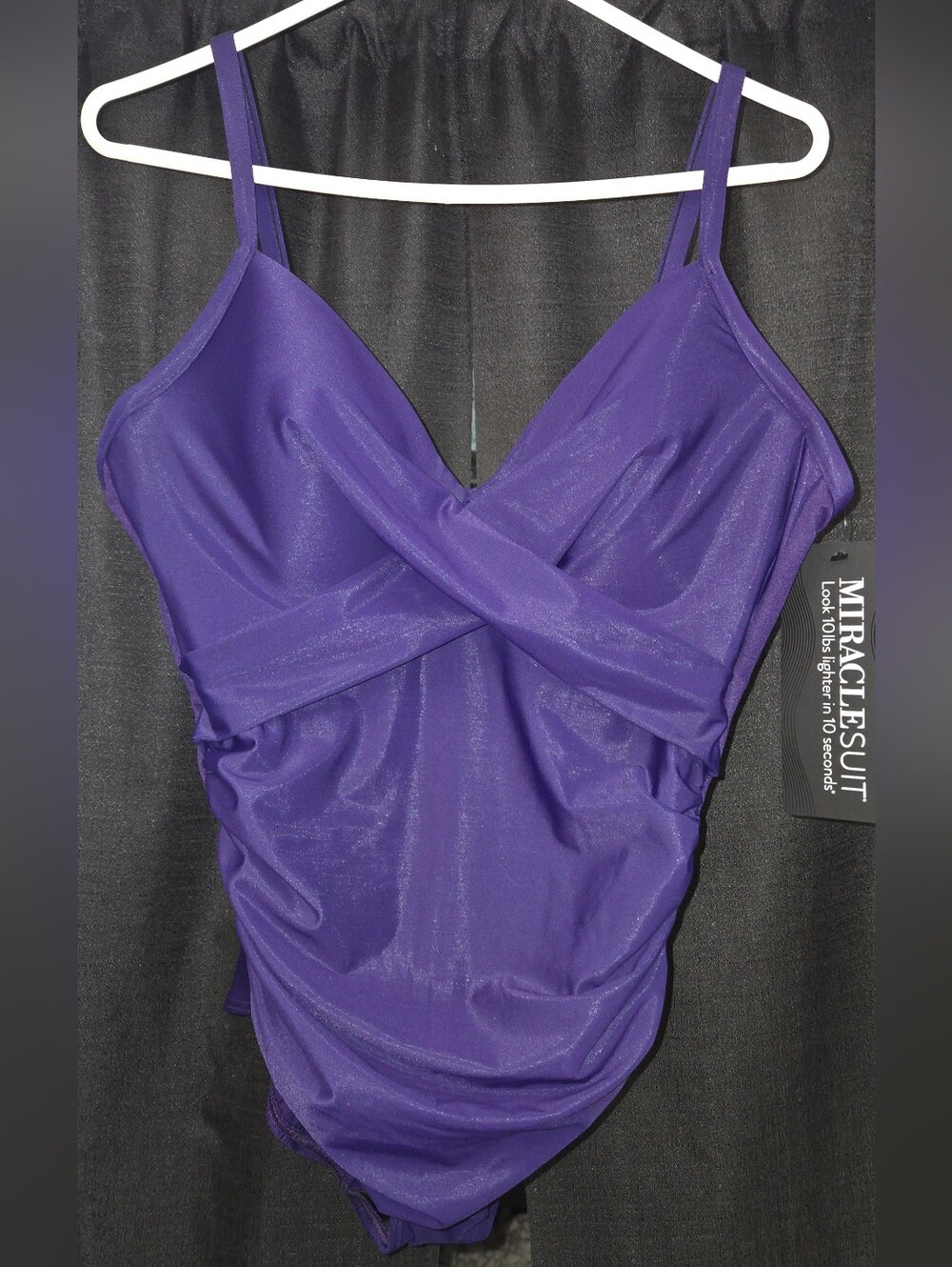 Miraclesuit Purple Twist-Front One-Piece Swimsuit